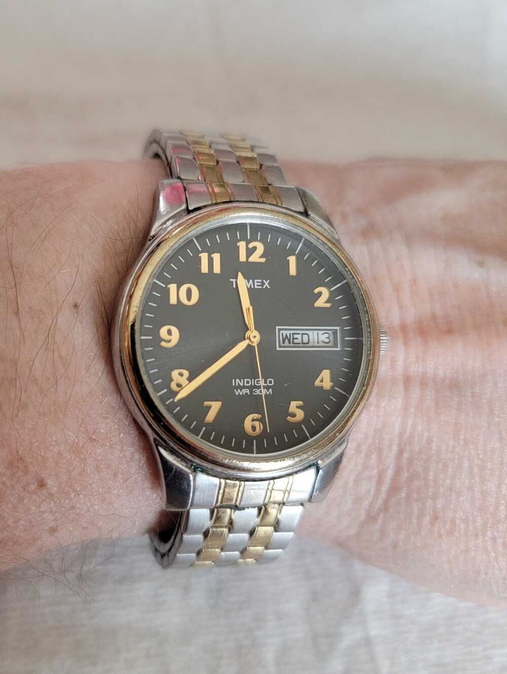 Timex Indiglo Two-Tone Watch w/ date